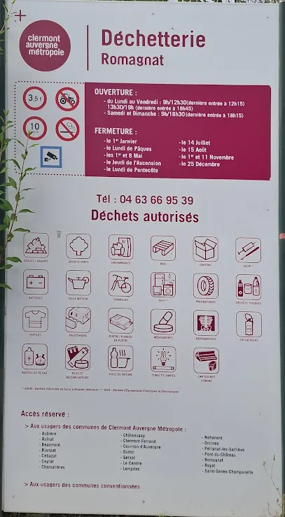 Déchèterie de Gravanches Clermont-ferrand