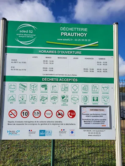 Déchèterie de Prauthoy